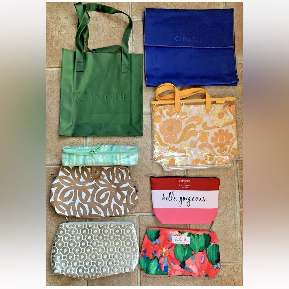 Vintage Lot of 8 Clinique Assorted Bags New